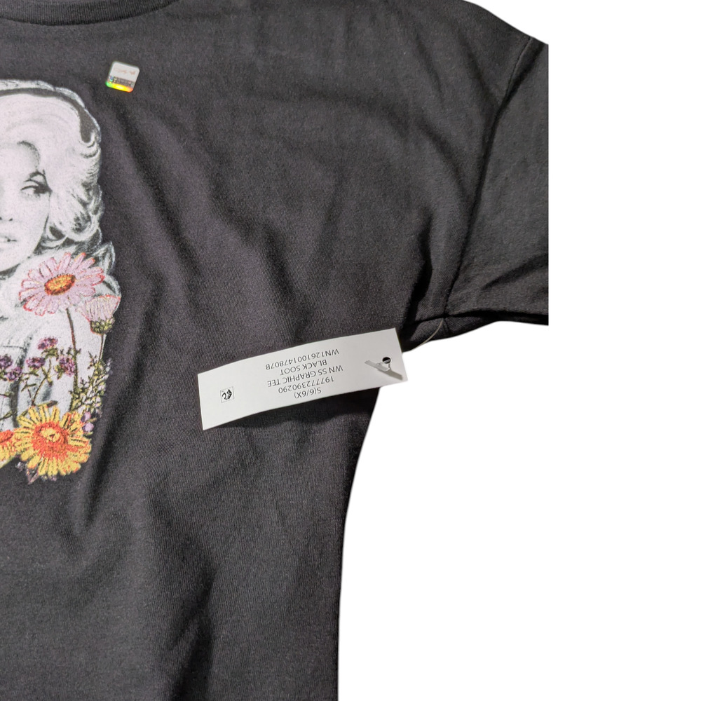 Wonder Nation - Girls Graphic Shirt Dolly Parton W/Floral Accents Size S 6-6x - Picture 4 of 6